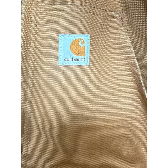 Carhartt Men's Duck Jacket J131 BRN Thermal Lined Hooded Coat Sz M Workwear - Picture 5 of 11